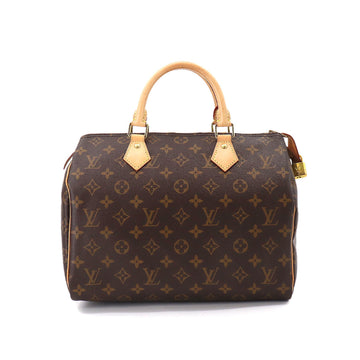 LOUIS VUITTON Monogram Speedy 30 Handbag Brown M41108 RFID Gold Hardware