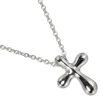 TIFFANY Small Cross Necklace 4.39g Pt950 Platinum &Co.