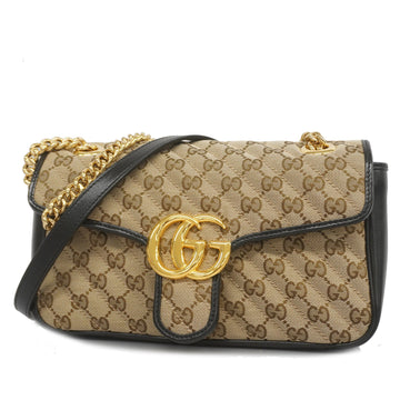 GUCCIAuth  GG Marmont Shoulder Bag 443497 Women's GG Canvas Beige,Brown