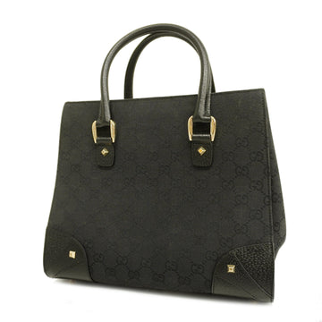 GUCCIAuth  120895 Women's GG Canvas Tote Bag Black