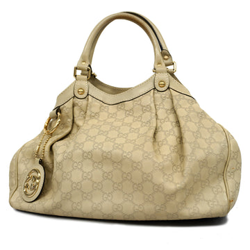 GUCCIAuth ssima Handbag 211944 Women's Handbag Ivory