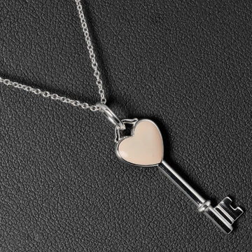 TIFFANY Heart Key Necklace Silver 925 &Co.