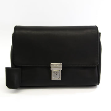 Salvatore Ferragamo Men's Leather Clutch Bag Black