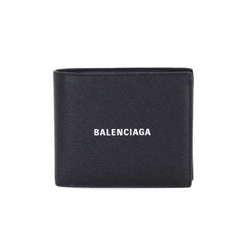 BALENCIAGA Bifold Wallet Leather Black 594315