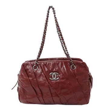 Chanel bag Lady's tote chain Thoth leather Bordeaux