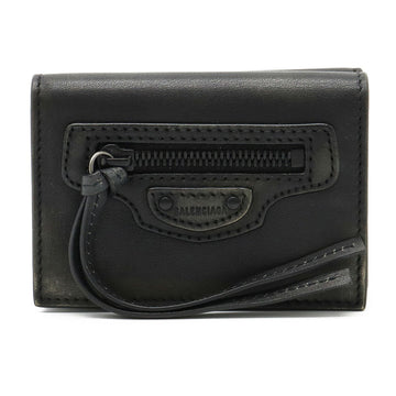 BALENCIAGA NEO CLASSIC Neo Classic 3-fold wallet gradation leather dark gray tone 640107 1000 203437