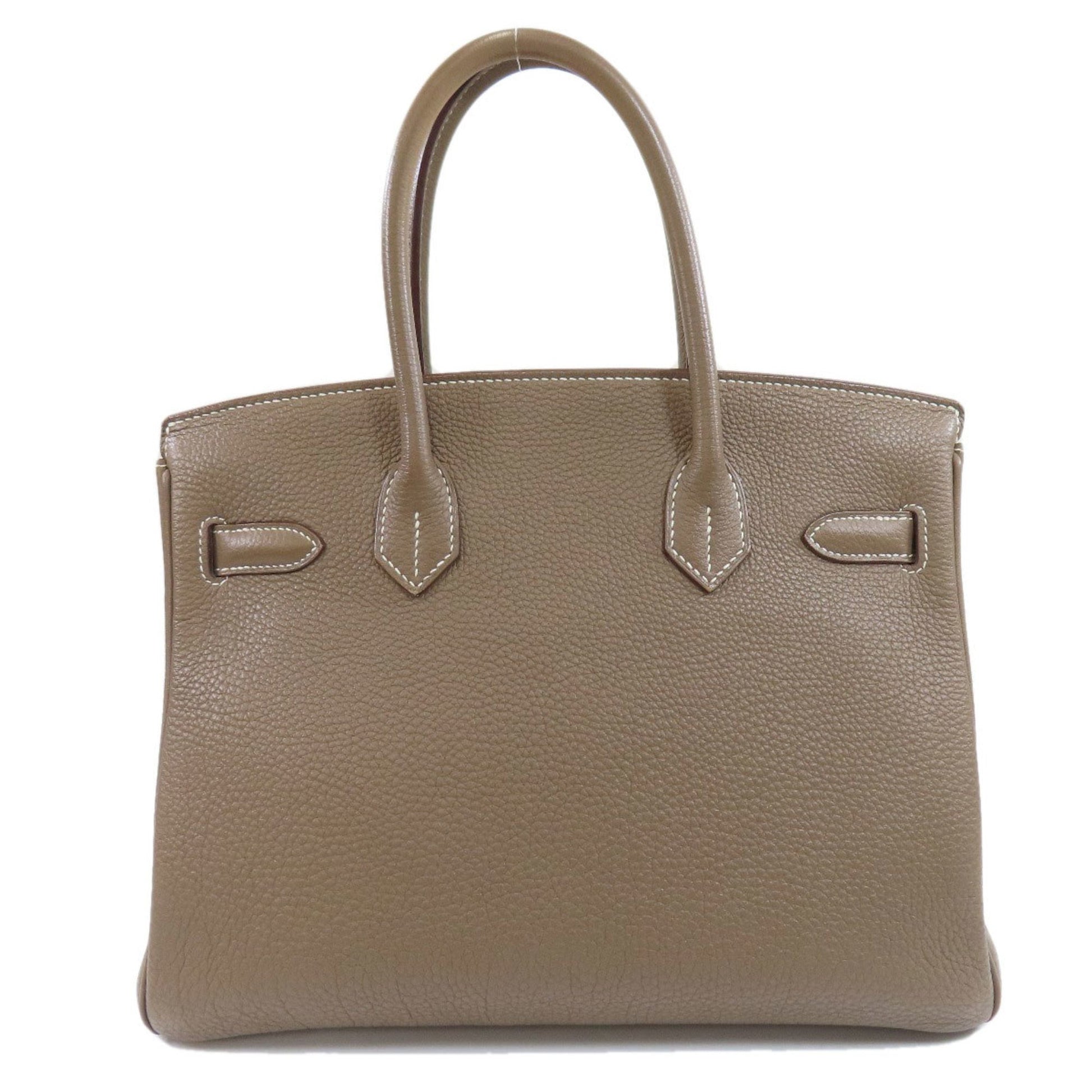 Hermes Birkin 30 Etoupe Handbag Taurillon Ladies