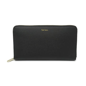 PAUL SMITH Round long wallet Black leather 4778XASTRML79A