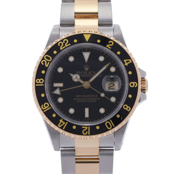 ROLEX GMT Master 16713 Men's SS Watch Automatic Winding Black Dial