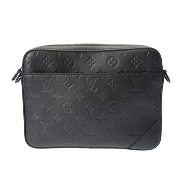 LOUIS VUITTON Monogram Shadow Duo Noir M69827 Men's Leather Shoulder Bag