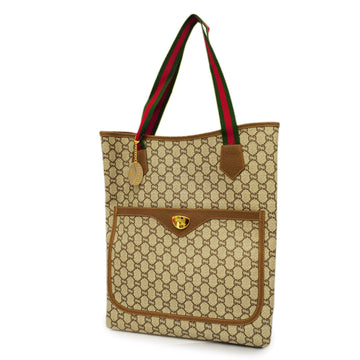 GUCCIAuth  Sherry Line Tote Bag 137396 Women's GG Plus,PVC Tote Bag Beige