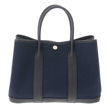 Hermes Garden Party bag TPM Blue zanzibar Negonda leather Silver hardware