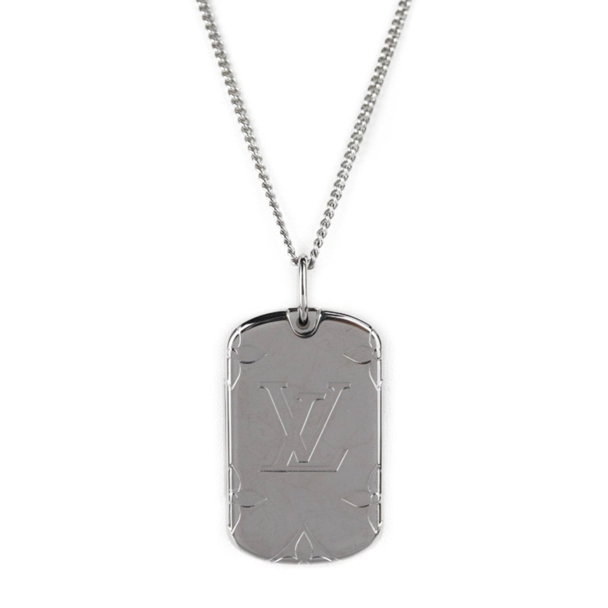 Louis Vuitton Monogram Play Pendant Silver Metal