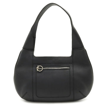 SALVATORE FERRAGAMO Gancini Shoulder Bag Leather Black EE-21 4800