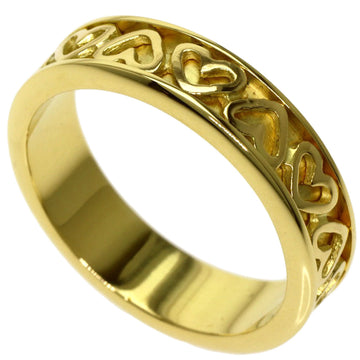 TIFFANY Heart Motif Ring K18 Yellow Gold Ladies &Co.