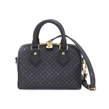 LOUIS VUITTON Nanogram Speedy Bandouliere 20 2way Hand Shoulder Bag Black M22595 RFID