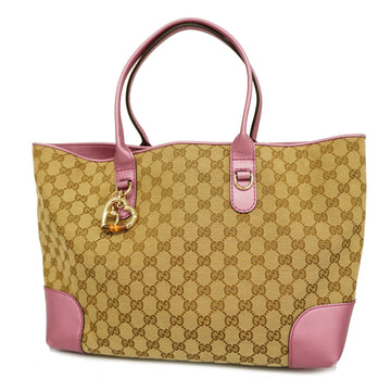 GUCCIAuth  GG Canvas Tote Bag 269956 Women's Tote Bag Beige,Pink