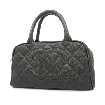 Chanel Matelasse Handbag Women's Caviar Leather Handbag Black