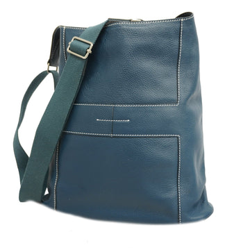Hermes Good News Good News GM L Stamp Blue De Plus Women's Taurillon Clemence Leather Shoulder Bag