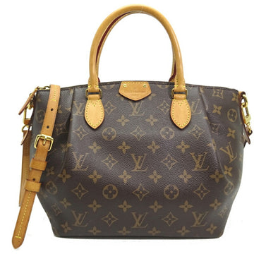 LOUIS VUITTON Turen PM Ladies Handbag M48813 Monogram Ebene [Brown]