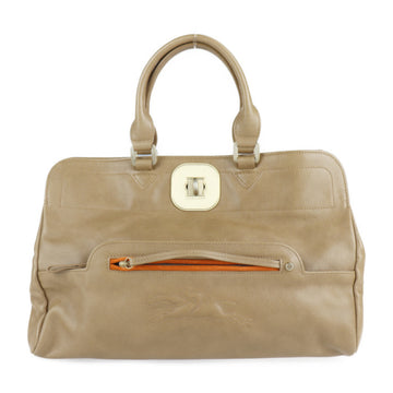 LONGCHAMP GATSBY Gatsby handbag leather light brown series gold hardware tote bag turn lock