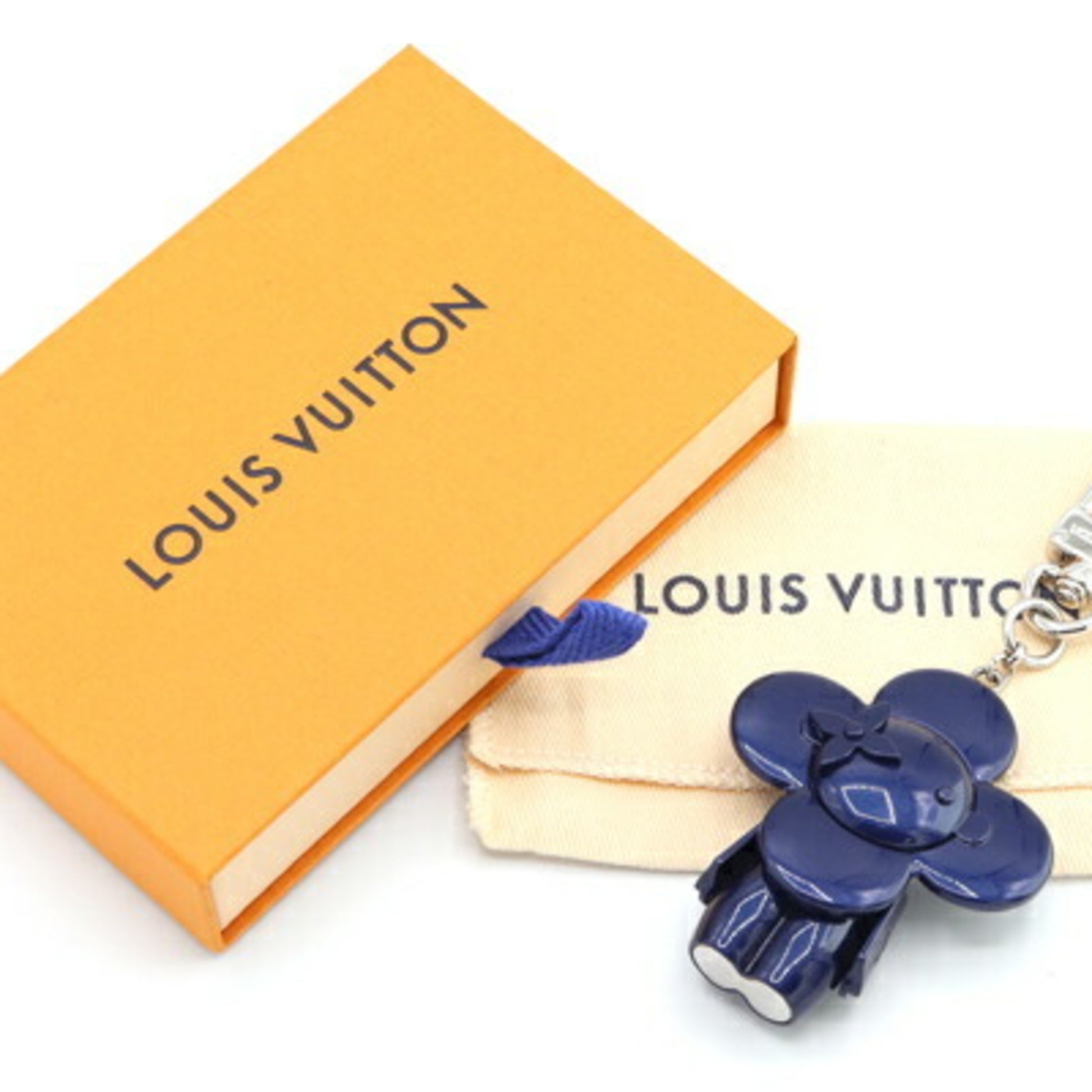 Louis Vuitton Keychain Bijoux Sac Vivienne Metal M00483 Navy Silver Metal  Used