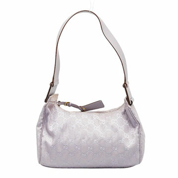 GUCCI GG Canvas Handbag One Shoulder Bag 92699 Lavender Purple Leather Ladies