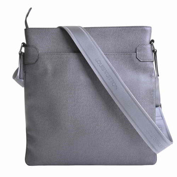 Louis Vuitton Taiga Sasha Shoulder Bag Gray Leather