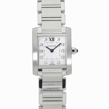 Cartier Tank Francaise SM Silver x 11P Diamond WE110006 Women's Watch