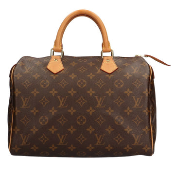 Louis Vuitton Speedy 30 Monogram Handbag Canvas Brown Ladies