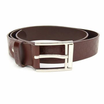 GUCCI Belt Micro Shima 121282 Brown Leather Men