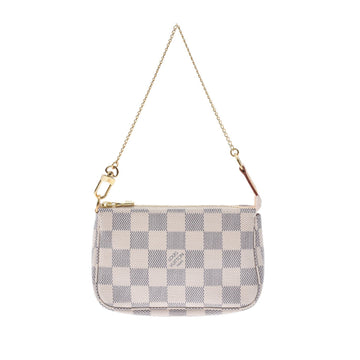 Louis Vuitton Damier Azur Mini Pochette Accessoire White N58010 Ladies Canvas