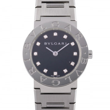 BVLGARIBulgari  12P diamond BB26SSD/12 black dial watch ladies