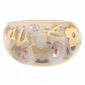 LOUIS VUITTON Ring Burg Unclusion M65311 Beige Resin Size S Women's