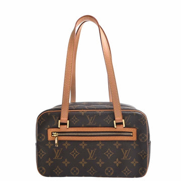 LOUIS VUITTON Monogram Shite MM Shoulder Bag M51182 Brown Women's