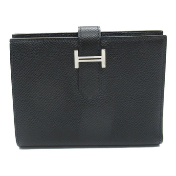 HERMES Bearn Compact Black Black Noir Black Epsom leather