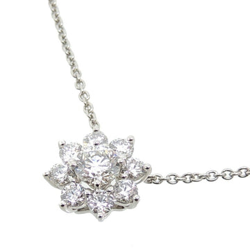 Harry Winston Pt950 Sunflower Mini Diamond Ladies Necklace Platinum