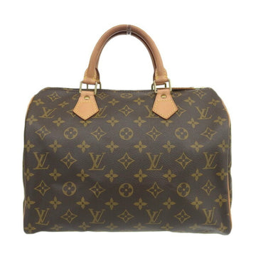 Louis Vuitton Monogram Speedy 30 Handbag Brown PVC