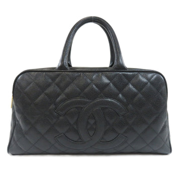 Chanel Cocomark matelasse Boston bag caviar skin women's