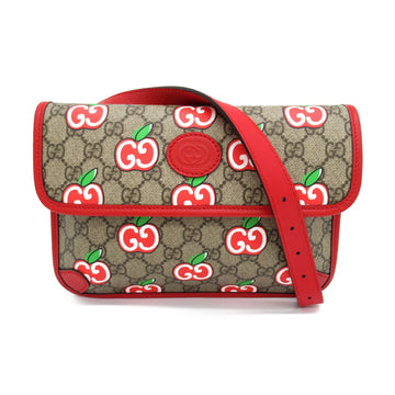 GUCCI Waist bag Beige Red PVC coated canvas 625233