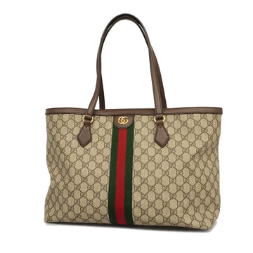 GUCCI[3zc3808] Auth  Tote Bag Ophidia 631685 GG Supreme Beige/Brown Gold metal