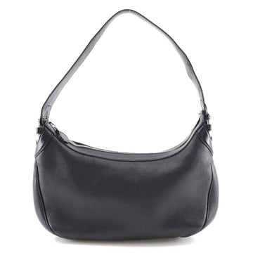 SALVATORE FERRAGAMO Gancini Shoulder Bag One Leather Black Women's