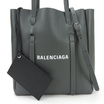 BALENCIAGA tote bag shoulder Everyday 489813 leather gray ladies