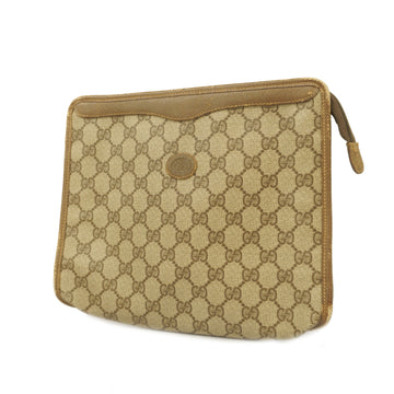 GUCCIAuth  Clutch Bag 97 01 038 Women's GG Supreme Clutch Bag Beige