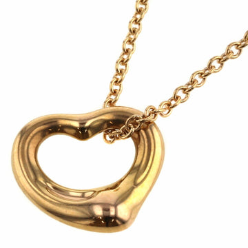 TIFFANY necklace open heart approximately 11mm in width K18 yellow gold Lady's &Co.