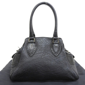 FENDI Etnico tote bag leather black star processing