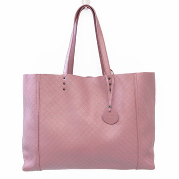 BOTTEGA VENETA Intreccio Mirage Women's Leather Tote Bag Light Pink