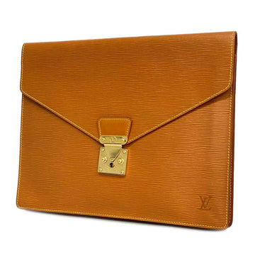 LOUIS VUITTON Clutch Bag Epi Porte Documin Senatur M54456 Zipang Gold Men's Women's