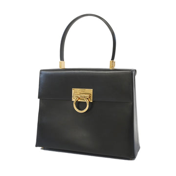 Salvatore Ferragamo Gancini Women's Leather Handbag Black