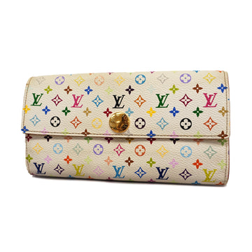 LOUIS VUITTONAuth  Monogram Multicolore Portofeuil Sara M93743 Women's Long Wallet [bi-fold] Blanc,Citron